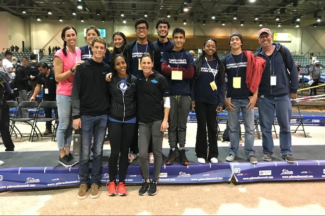 Members of the Cerritos track team competed at the National Pole Vault Summit