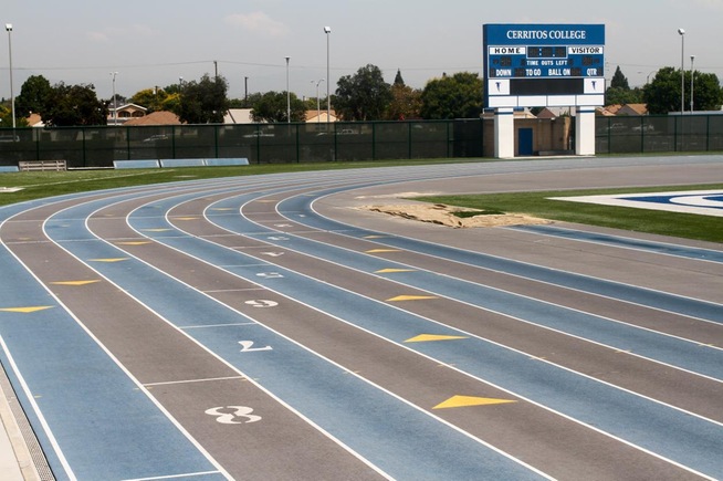 Cerritos women's track and field competed at UC San Diego over the weekend