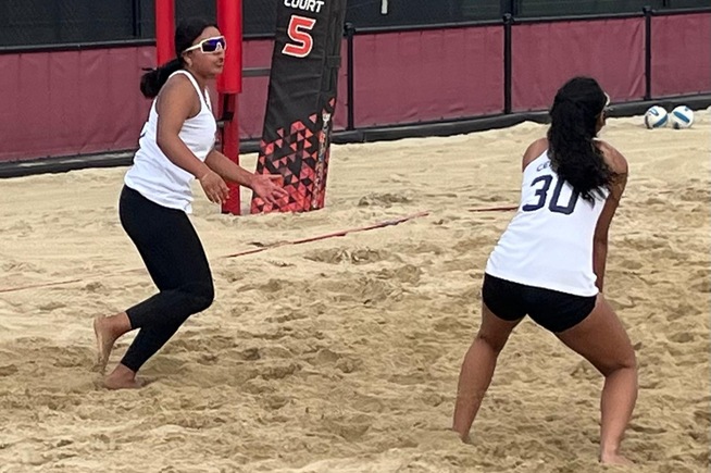 (L-R) Judit Navarro and Kira Magdaleno posted a win over Moorpark