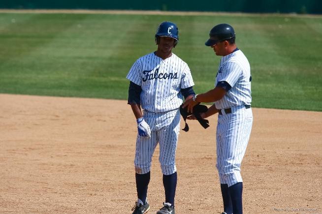 Jared Robinson went 2-for-4 at the plate and earned the win on the mound for the Falcons