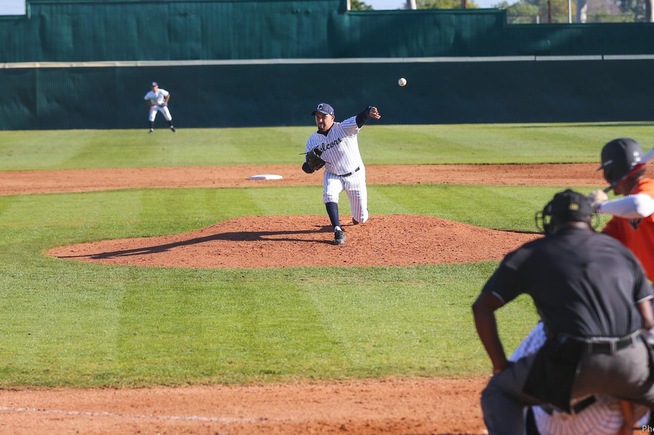 Vincent Fuentes pitched seven shutout innings for the Falcons