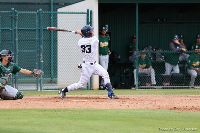 File Photo: Andre Alvarez clubbed a three-run double for the Falcons