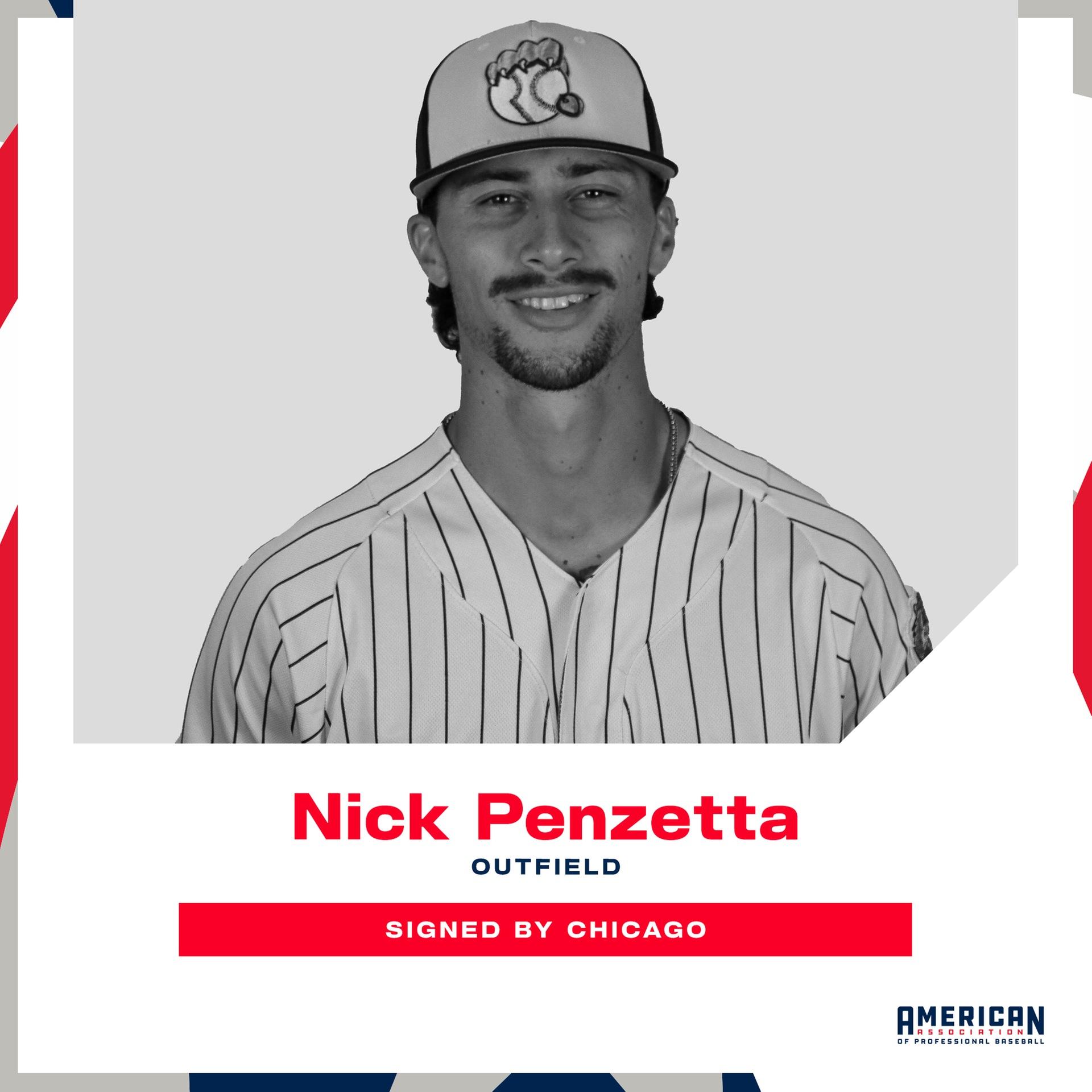 Nick Penzetta signs with the Chicago Dogs of the American Association of Professional Baseball