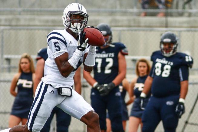 Domonique Young caught a pair of touchdown passes in the Falcons loss to Fullerton