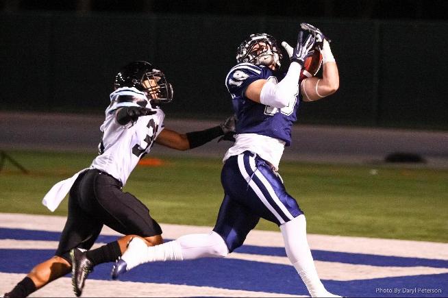 Wide receiver Justin Caines sighed a scholarship with the University of Rhode Island