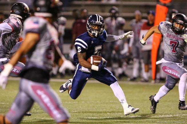 Kishawn Holmes rushed for 135 yards and one touchdown for the Falcons