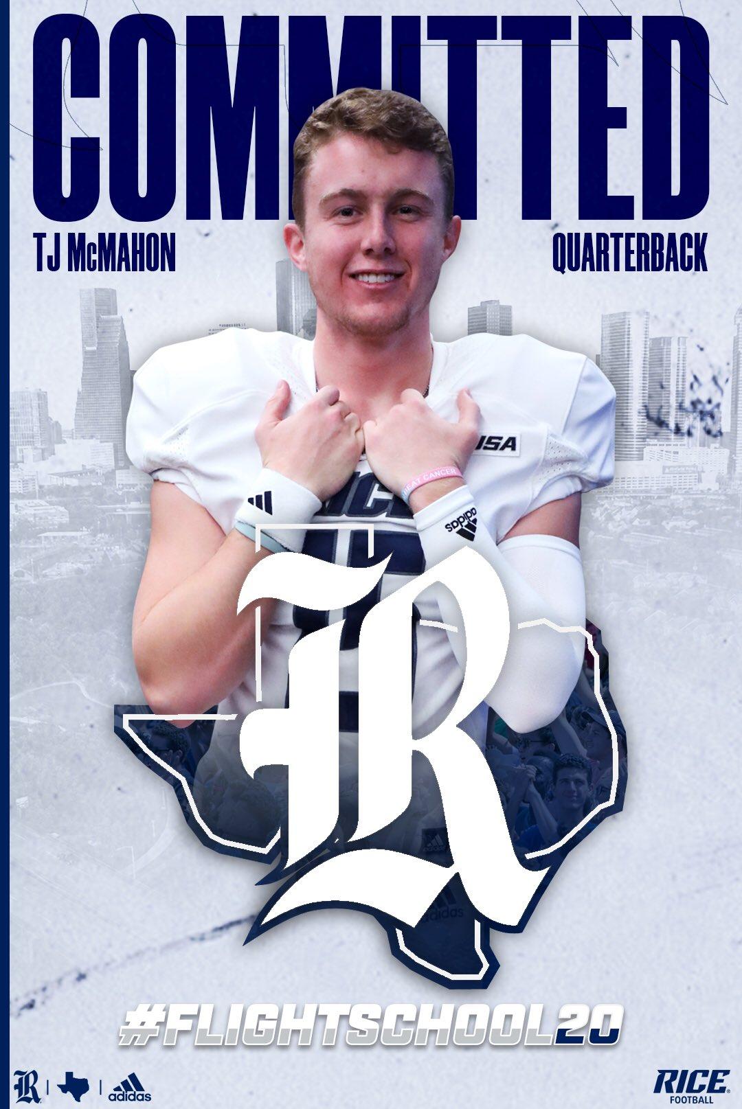 QB TJ McMahon signs with Rice University