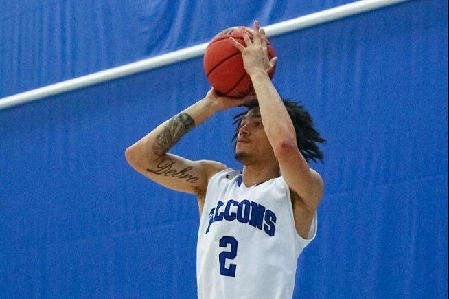 File Photo: Jordan Reise sent the game into overtime with his 3-pointer, but the Falcons suffered an 81-80 loss to Mt. SAC