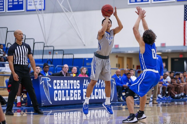 File Photo: Jeremiah Galang (4) hit five three-pointers for the Falcons
