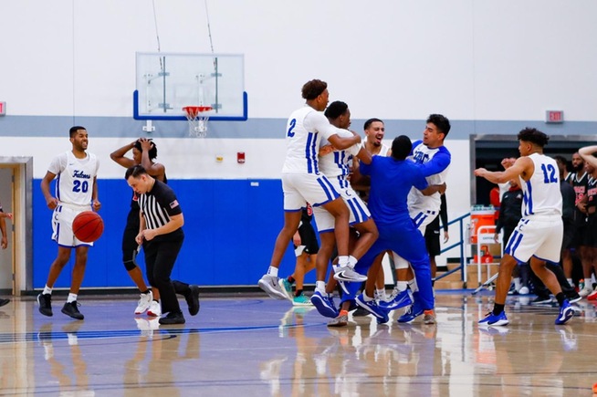 Falcons celebrate after defeating Long Beach City