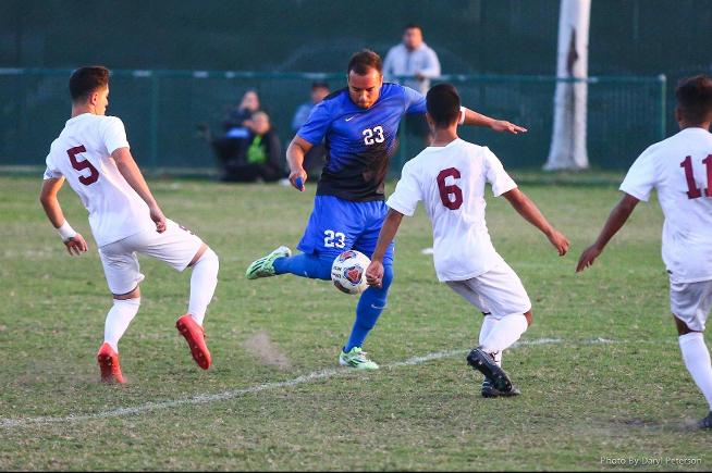 Jose Mora gets a late scoring chance in the team's scoreless tie
