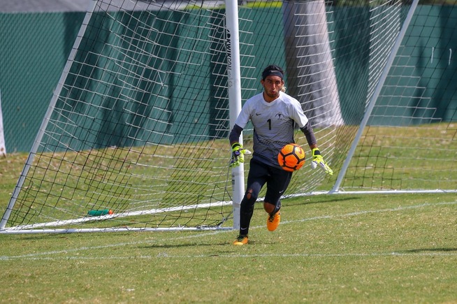 File Photo: Jordan Aldama earns the win in goal for the Falcons
