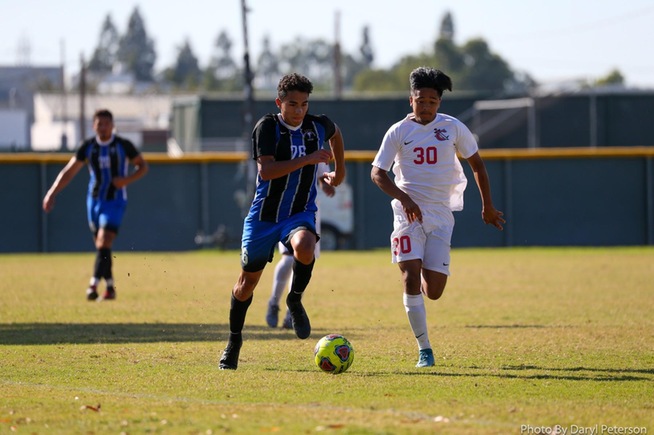 Nicholas Correa scored one of the Falcons goals against Compton
