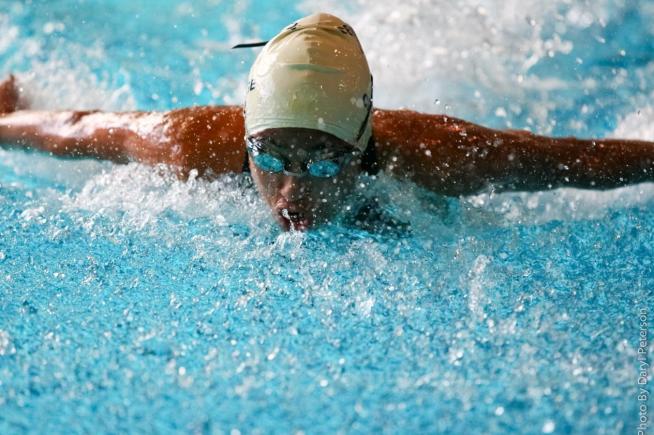 Eugene Runas placed seventh in the 100-yard breaststroke at the State Championships