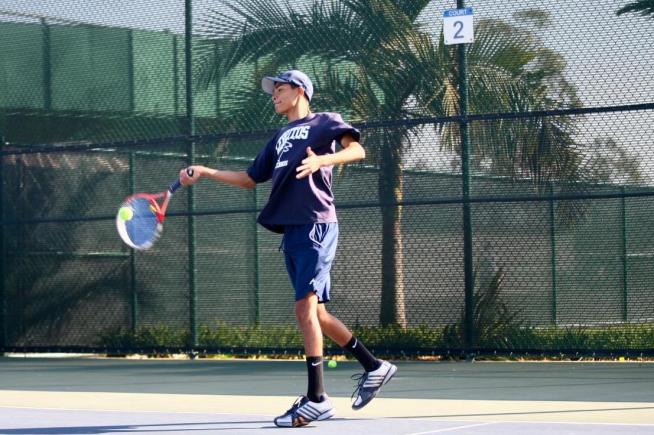 The Falcon men's tennis team swept past Cypress, 9-0.