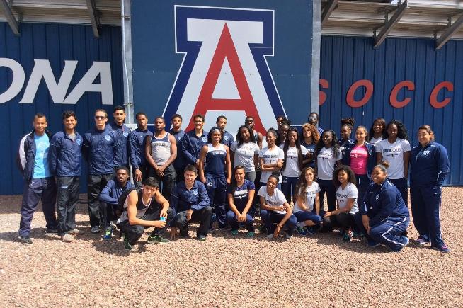 The men's track team competed at the University of Arizona