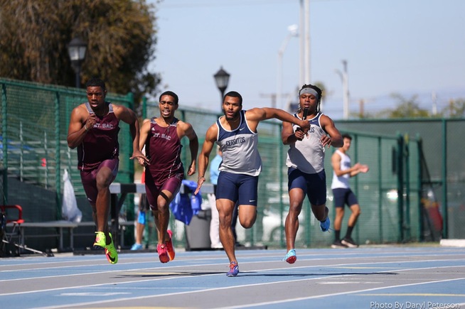 File Photo: The 400-meter relay team posted the third best time in school history