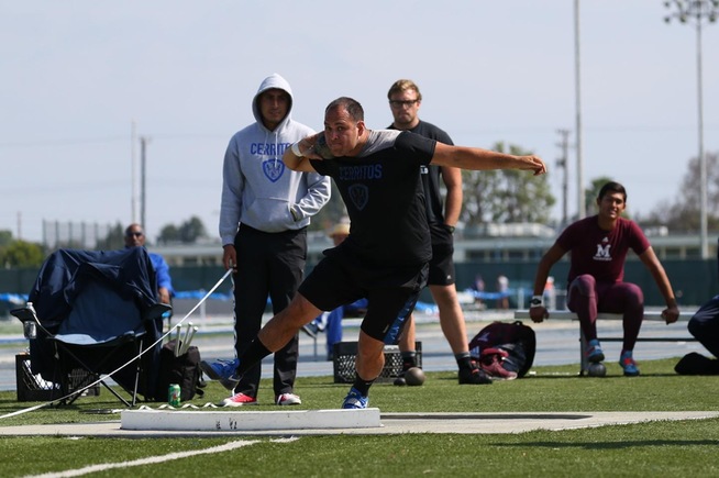 Jorge Gonzalez won the shot put and discus title at the conference championships
