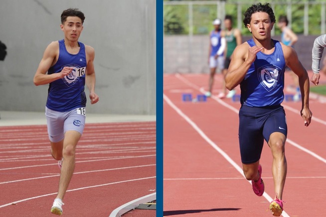 Men's track & field taking part in the Hornet Invitational at Sacramento State University