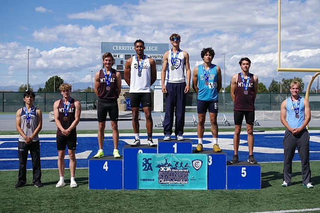 Luke Johnson (1st) and Roman Sanson (8th) both made the podium at the SoCal Decathlon Championships