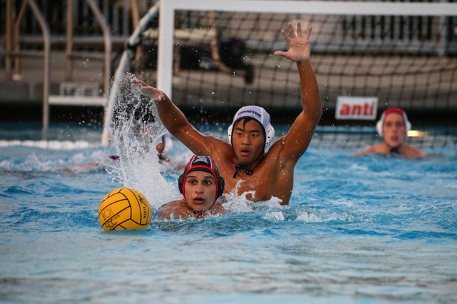 Dylan Sun (playing defense) also scored three times for the Falcons