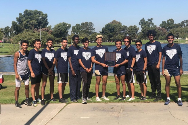 Men's cross country team took second place at the Cerritos Invite