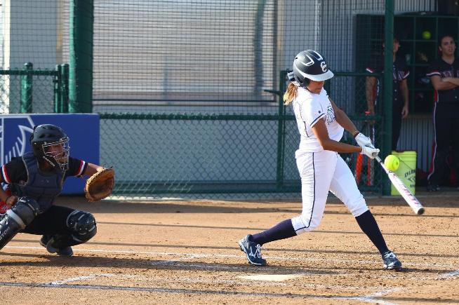 Stephanie Olivas hit a solo home run in the Falcons loss to Santa Ana