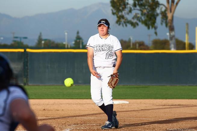 File Photo: Jamie Ramirez tossed a shutout against Long Beach City in the Falcons 9-0 win