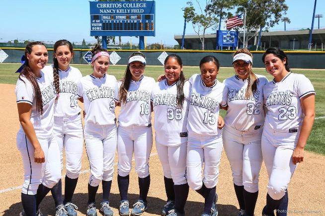 Cerritos College sophomores gather for final home game of the season