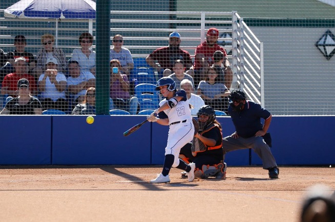 File Photo: Aliya Velasquez drove in the lone run for Cerritos