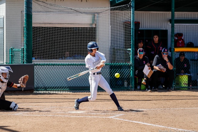File Photo: Jazmine Macias drove in the game-winning run in the 9th inning against Long Beach City