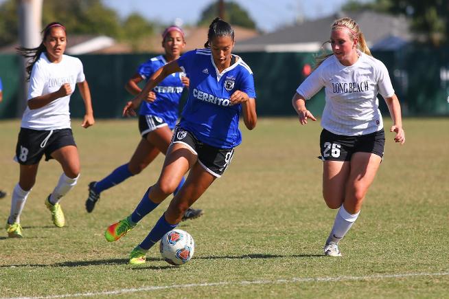 Cheyenne De Los Reyes had a goal, an assist and spent time in goal for the Falcons