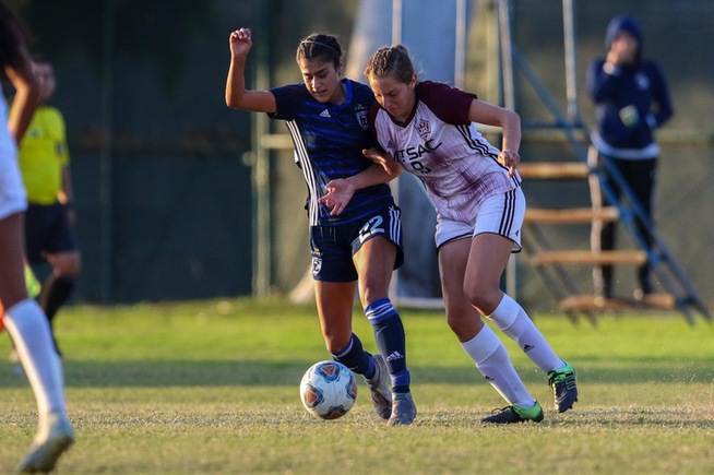 File Photo: Lucia Yanez (22) scored a goal for the Falcons against Long Beach City