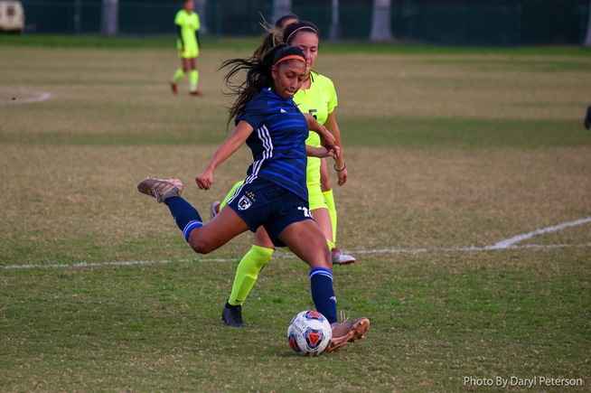 Valeria Corrilo lines up to take a shot that resulted in a goal