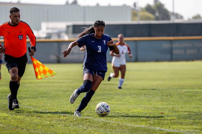 Melissa Martinez had one of the five shots on goal for the day for Cerritos