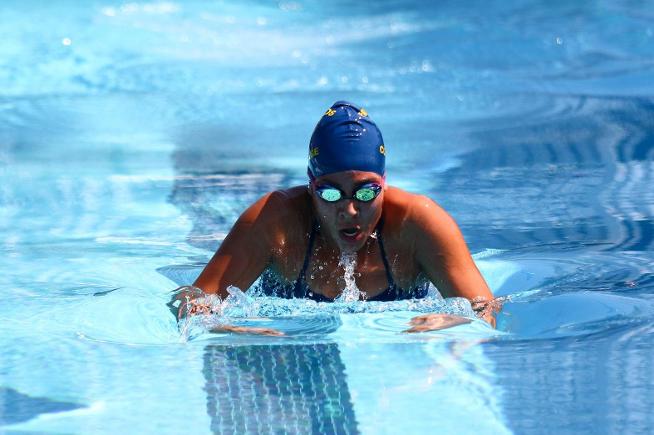 File Photo: The Falcon women's swim team split their conference dual meet