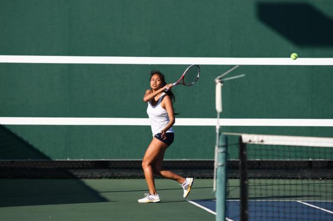 File Photo: Wins at the top of the singles ladder weren't enough, as the Falcons dropped a 6-3 decision to Arizona Christian University