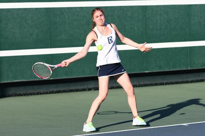 File Photo: Mariia Yatsenko won a straight set match in singles for the Falcons