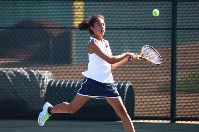 Merli Alcasid won her singles match in straight sets