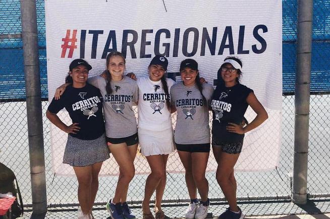 Cerritos women's tennis team competed in the ITA Regionals