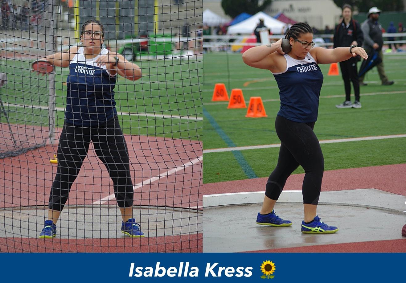 Isabella Kress in action for the Falcons