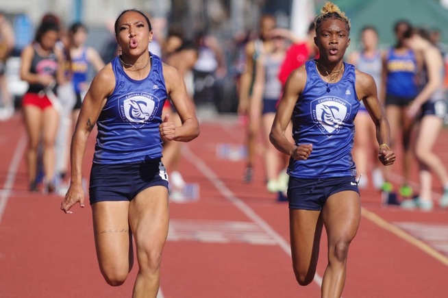 (L-R) - Aryianna Faircloth and Rionna Wallace led the Falcons at the Orange Coast Open