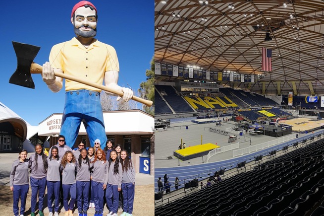 The Falcons women's track & field team sent most of their squad to Northern Arizona University in their season opener