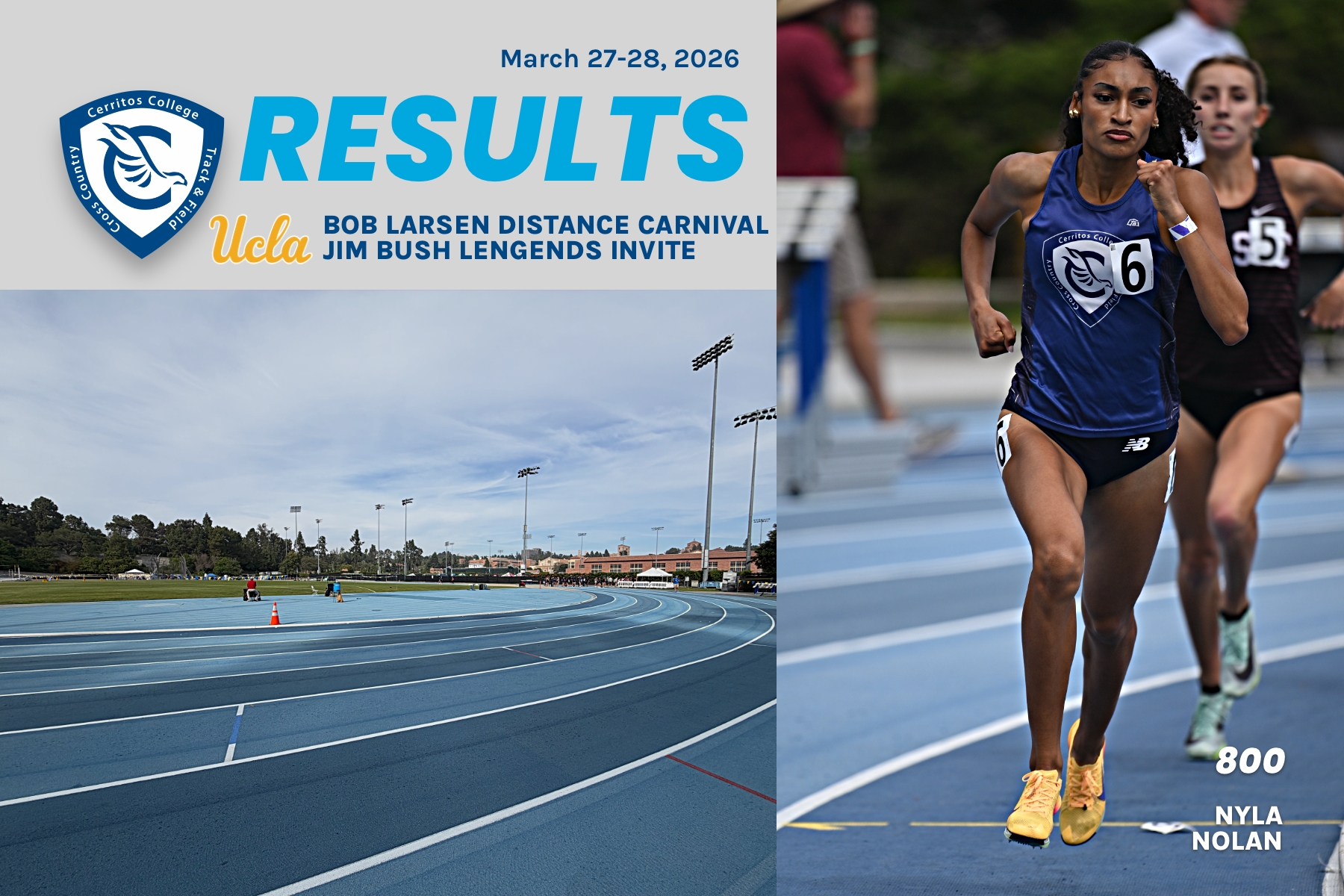 Flores Breaks Steeplechase Record as Falcons Post State Leaders at UCLA Invitational