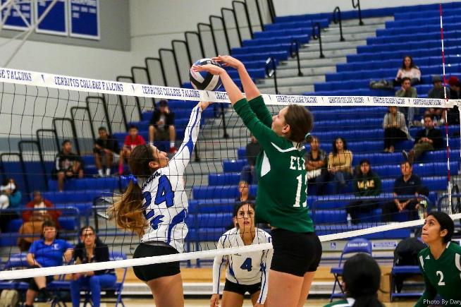 Natalie Caravantes (24) & Nicole Spigner (4) were named 1st Team All-SCC