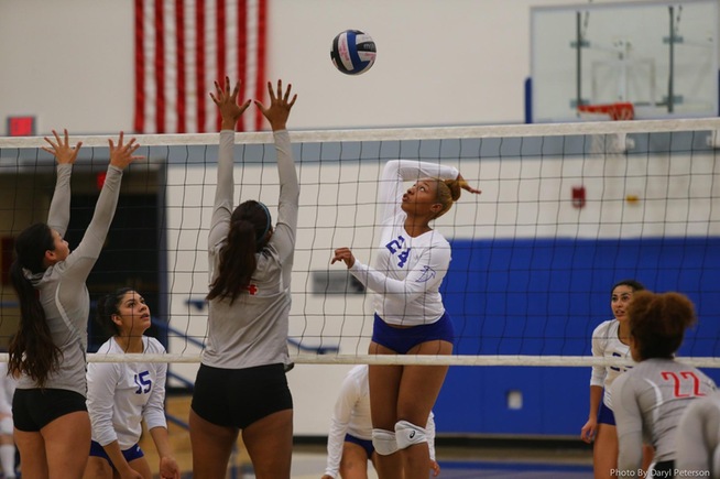 File Photo: Cecilia Burroughs combined for 10 kills in a pair of losses