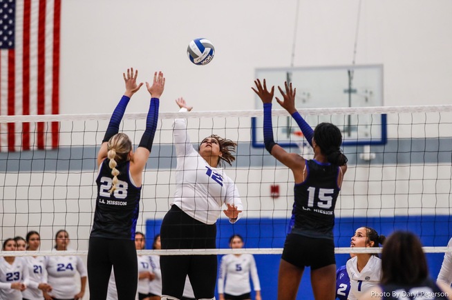File Photo: Monserrat Rodriguez and the Falcons were effective at the net in their win over Palomar
